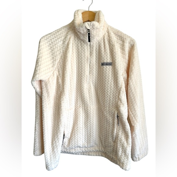Columbia Tops - Columbia Cream Sherpa Jacket Women’s 1/4 Zip Size L